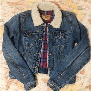 Hollister sherpa jean jacket